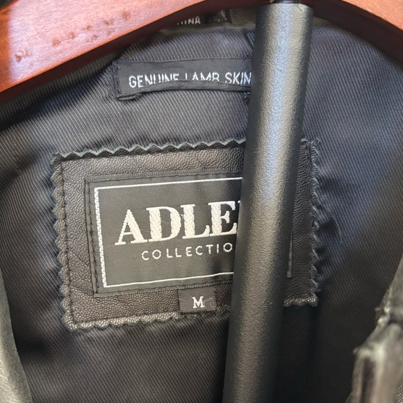 Adler Collection Womens Black Genuine Lambskin Leather Jacket Medium - Picture 2 of 3